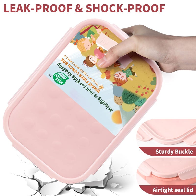 MISS BIG Lunch Box Bento Box Adults Lunch Containers for Adults Salad Container for Lunch Leakproof No BPAs and No Chemical Dyes Dishwasher & Microwave Safe Bento Box Adult Lunch Box (Pink L) - Image 3